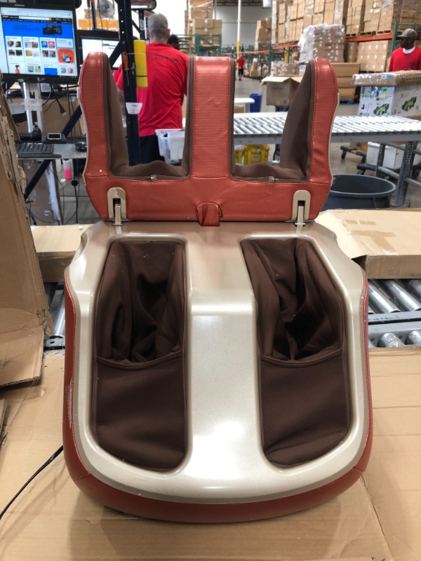 Photo 2 of NOT FUNCTIONAL: Zarifa USA Z-Smart Electric Shiatsu Spa Foot and Leg Massager with 90 Degree Swing for Knee, Calves and Upper Thigh, Integrated Jade Stone Heat Rollers and Airbag Compression, Cherry 21 x 21 x 25 inches

 