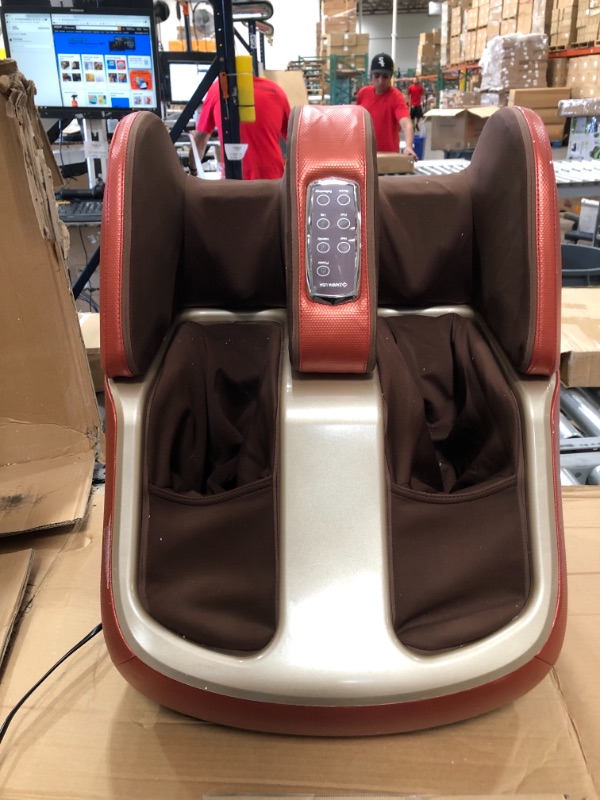 Photo 3 of NOT FUNCTIONAL: Zarifa USA Z-Smart Electric Shiatsu Spa Foot and Leg Massager with 90 Degree Swing for Knee, Calves and Upper Thigh, Integrated Jade Stone Heat Rollers and Airbag Compression, Cherry 21 x 21 x 25 inches

 