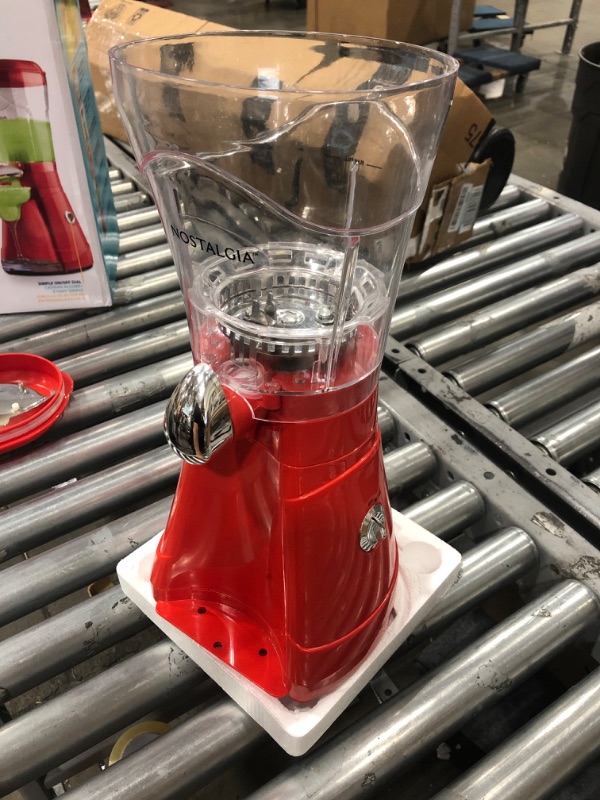 Photo 2 of Nostalgia 64-Ounce Margarita Maker & Slushie Machine Easy-Flow Spout, Perfect for Slushies, Daiquiris, and Margaritas, Red
