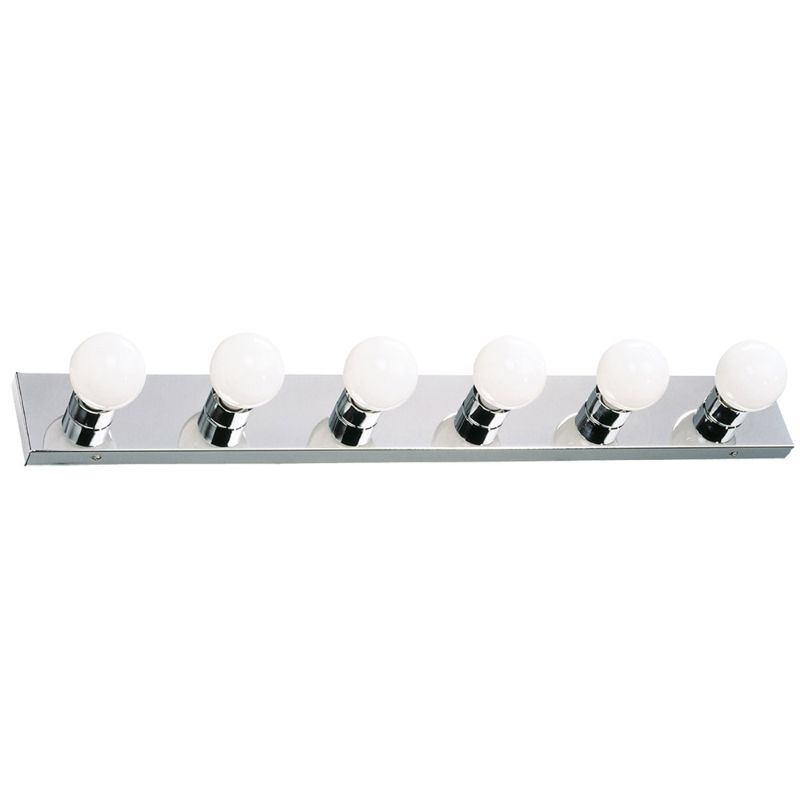 Photo 1 of *Minor damage* 
Design House Contemporary 6-Light Indoor Vanity Light Dimmable for Bathroom Bedroom Vanity Makeup, Polished Chrome
