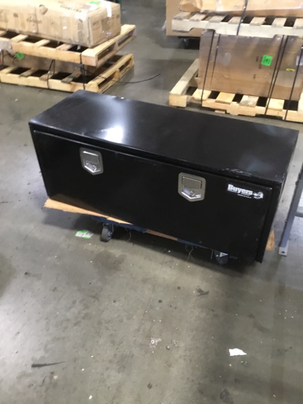Photo 4 of ***KEY IS BELIVED TO BE LOCKED ON THE INSIDE BUT CAN NOT VERIFY***
Buyers Products 1702110 Black Steel Underbody Truck Box with Paddle Latch, 18 x 18 x 48 Inch
