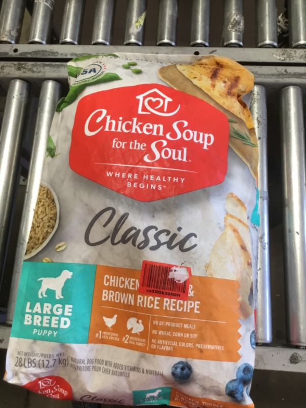 Photo 2 of ***BEST BY 3/2/23***
***NON-REFUNDABLE***
Chicken Soup for the Soul Pet Food - Large Breed Puppy - Chicken, Turkey & Brown Rice Recipe Dry Dog Food- Soy, Corn & Wheat Free, No Artificial Flavors or Preservatives
