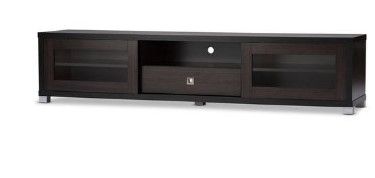 Photo 1 of ***INCOMPLETE PRODUCT***
BOX 1 OF 2
Baxton Studio Beasley 70-Inch Dark Brown TV Cabinet with 2 Sliding Doors and Drawer
