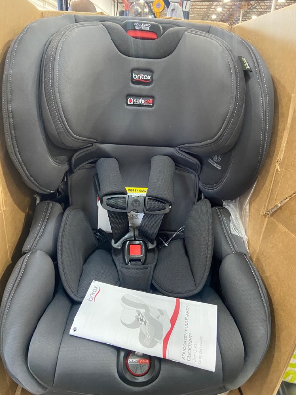 Photo 3 of Britax Boulevard ClickTight Convertible Car Seat, Cool N Dry Charcoal - Cooling & Moisture Wicking Fabric
