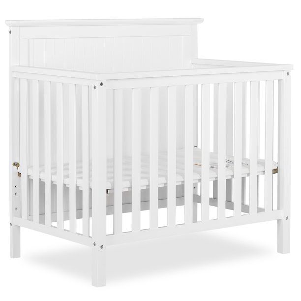 Photo 1 of Dream on Me Ava 4-in-1 Convertible Mini Crib White
