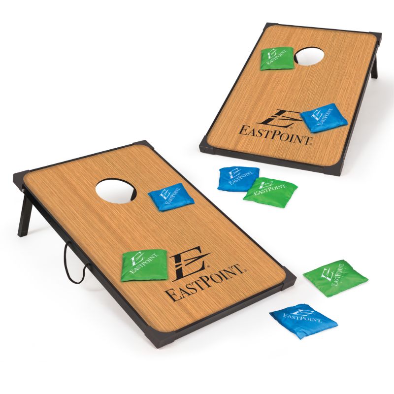 Photo 1 of EastPoint Sports Deluxe Cornhole Set; 3 Ft X 2 Ft. 8 Green and Blue Colored Bean Bags Included (1762657)
