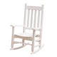 Photo 1 of BplusZ Wood High Back Rocking Chair, White
