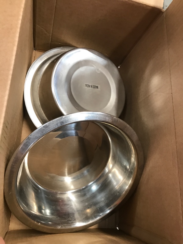 Photo 1 of 2 metal dog bowls
