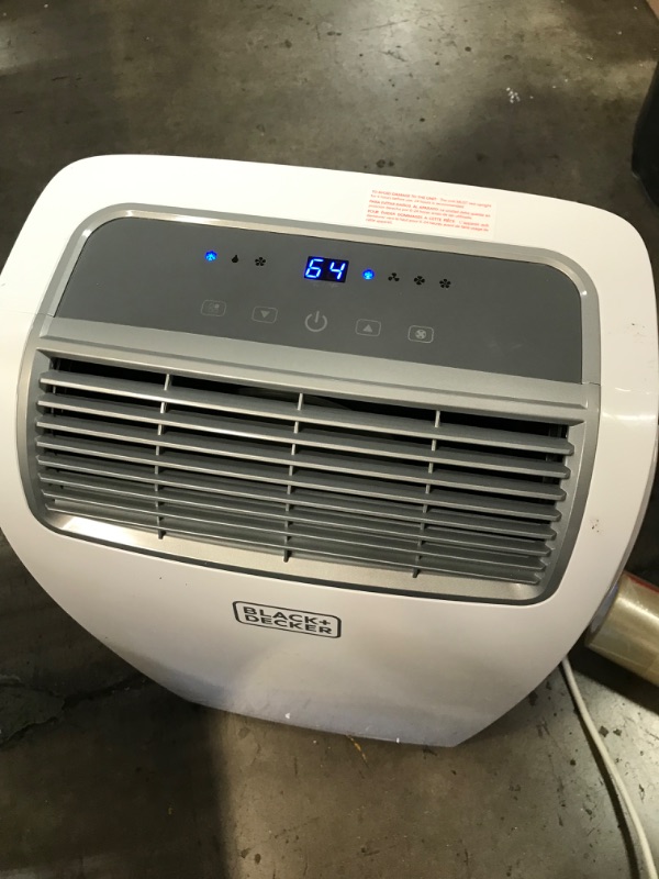 Photo 2 of ***PARTS ONLY*** BLACK+DECKER 10,000 BTU Portable Air Conditioner with Remote Control, White
