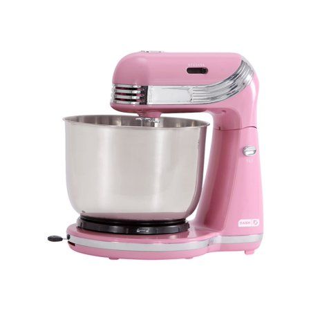 Photo 1 of Dash Stand Mixer (Electric Mixer for Everyday Use): 6 Speed Stand Mixer with 3 Quart Stainless Steel Mixing Bowl, Dough Hooks & Mixer Beaters for Fros
