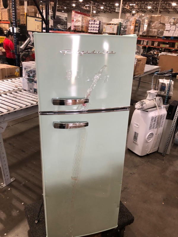 Photo 5 of Frigidaire EFR753-MINT 2 Door Apartment Size Refrigerator with Freezer, 7.5 cu ft, Retro, Mint
