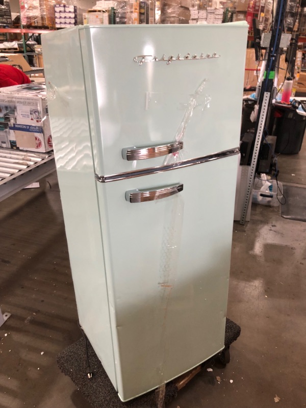 Photo 2 of Frigidaire EFR753-MINT 2 Door Apartment Size Refrigerator with Freezer, 7.5 cu ft, Retro, Mint
