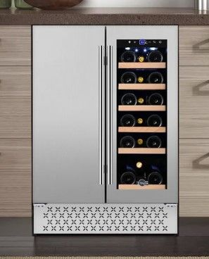 Photo 1 of 23.43'' 18 Bottle and Can Dual Zone Freestanding/Built-In Wine & Beverage Refrigerator