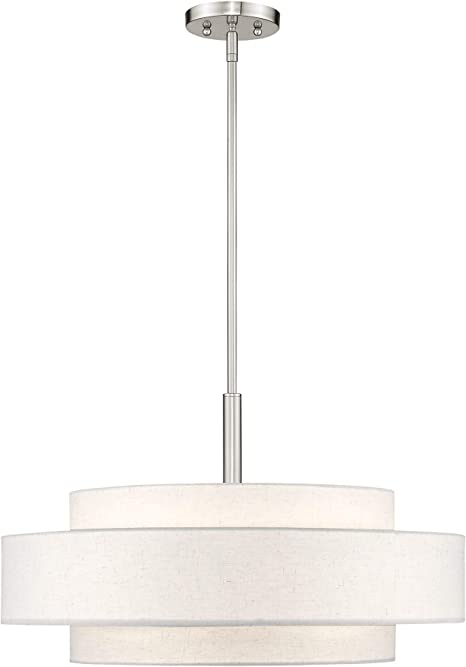 Photo 1 of Livex Lighting 52138-91 Meridian 5 Light Brushed Nickel Pendant
