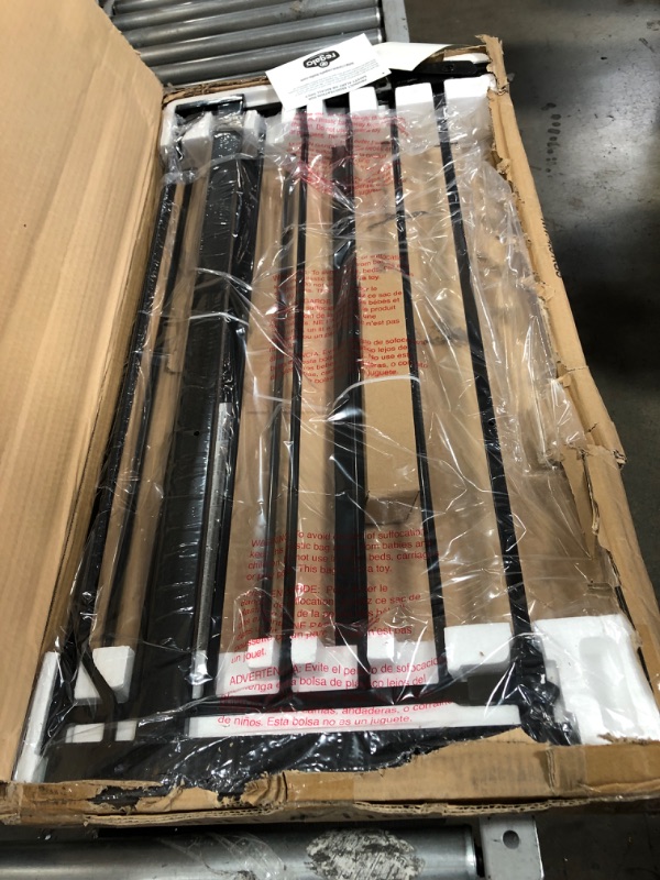 Photo 2 of Regalo Easy Step Extra Tall Walk Thru Baby Gate, Bonus Kit, Includes 4-Inch Extension Kit, 4 Pack of Pressure Mount Kit and 4 Pack of Wall Cups and Mounting Kit, Black
