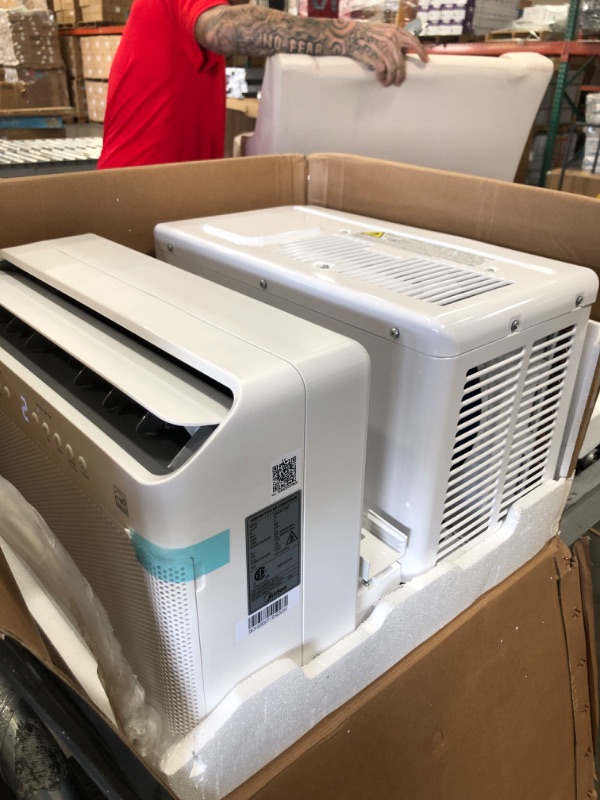 Photo 1 of Midea 8,000 BTU U-Shaped Smart Inverter Window Air Conditioner–Cools up to 350 Sq. Ft., Ultra Quiet with Open Window Flexibility, Works with Alexa/Google Assistant, 35% Energy Savings, Remote Control
