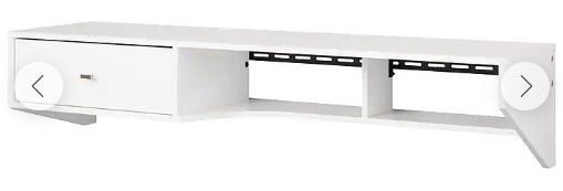 Photo 1 of Prepac 58" Floating Desk, White (WEHW-0906-1)
