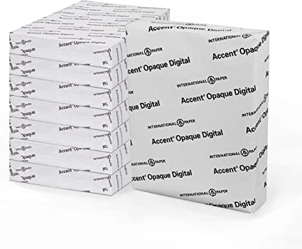 Photo 1 of Accent Opaque White 8.5” x 11” Cardstock Paper, 80lb, 216gsm – 2,000 Sheets (8 Reams) – Premium Super Smooth Heavy Cardstock, Printer Paper for Ink Heavy Invitations, Cards, Menus, Images – 121947C
