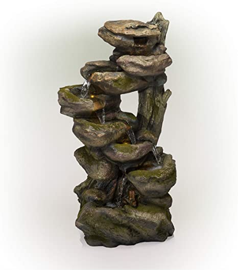 Photo 1 of *SEE NOTE* Alpine Corporation WIN1008 Alpine 6 Tier Fountain, Gray and Brown
