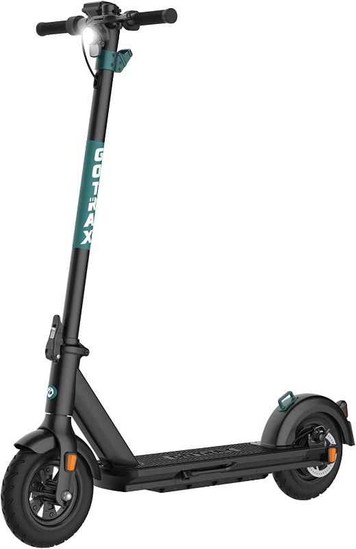 Photo 1 of ***DAMAGED***
Gotrax GMAX Electric Scooter, 10" Pneumatic Tire, Max 42 Mile & 20Mph by 350W Motor, Double Anti-Theft Lock, Bright Headlight and Taillight,Foldable and Cruise Control Electric Scooter for Adult
