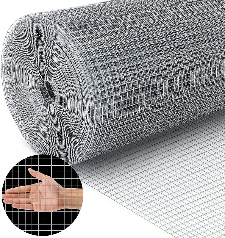 Photo 1 of  Hardware Cloth, 1/2 inch 48inch×100ft Chicken Wire Fence, Galvanized Welded Cage Wire Mesh Roll Supports Poultry Netting Cage Fence