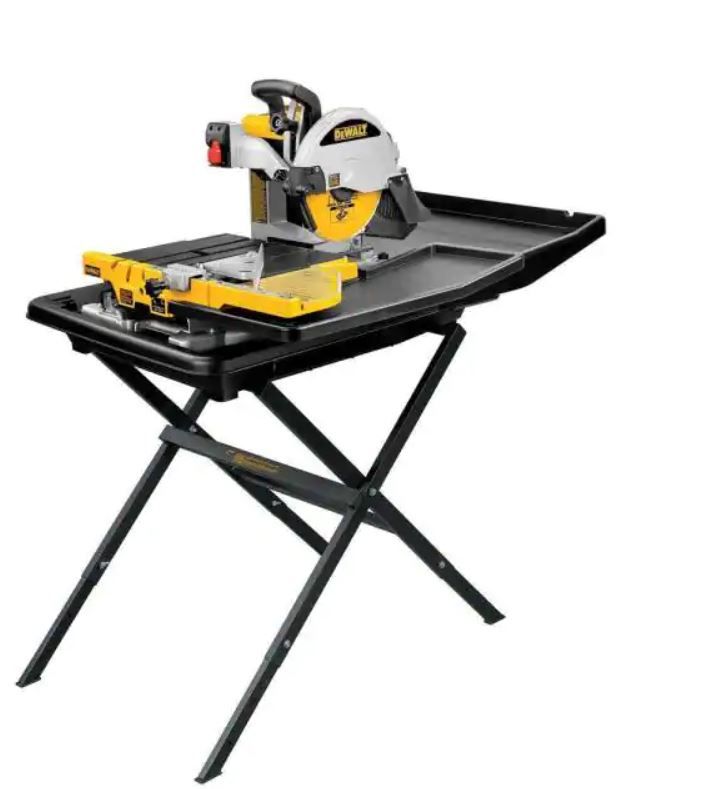 Photo 1 of DEWALT 10 in. Wet Tile Saw with Stand