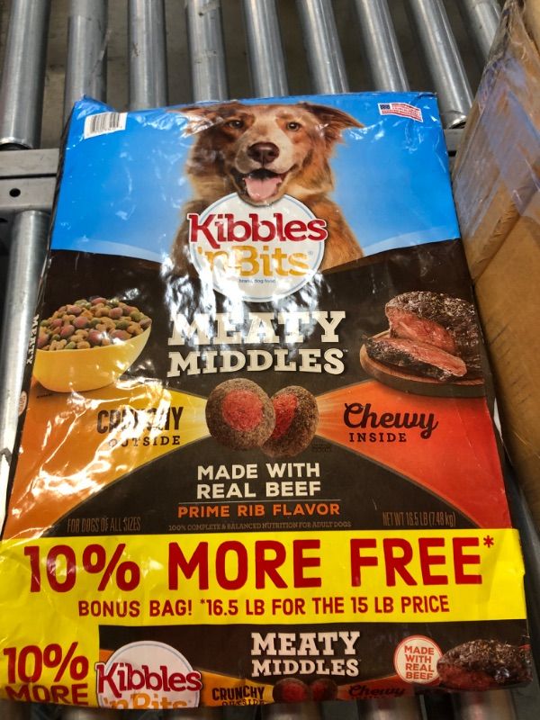 Photo 3 of **NON-REFUNDABLE**EXPIRATION DATE: 05/29/2022**
Kibbles 'n Bits Meaty Middles Prime Rib Flavor, Dry Dog Food, 16.5 lb Bag