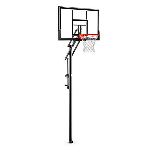 Photo 1 of **DAMAGED** MISSING PARTS** Spalding 50" Performance Acrylic Exactaheight in-Ground Basketball Hoop, Steel
