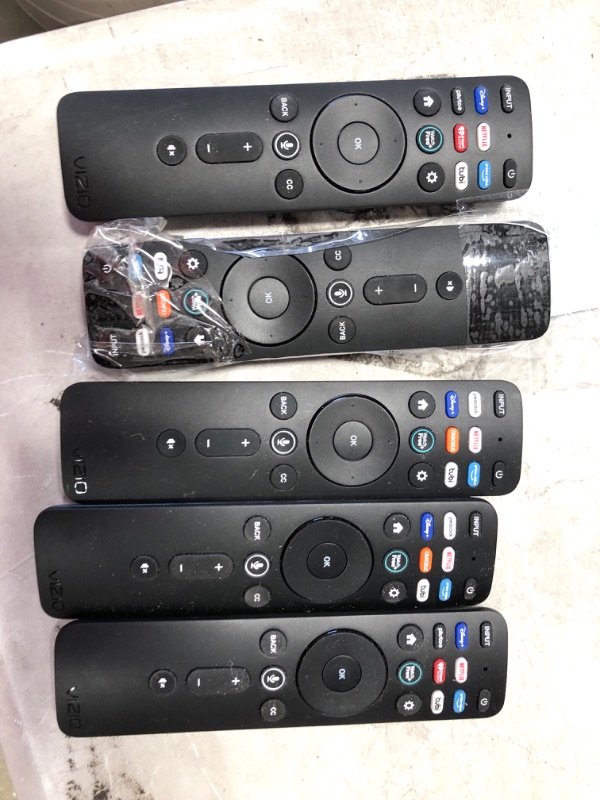 Photo 2 of **SET OF 5** XRT260 OEM Universal Voice Remote Control fit for Vizio OLED-Series V-Series and M-Series 4K HDR Smart TV with Shortcut App Keys Peacock Netflix Prime Video Disney+ Crackle TUBI Watchfree
