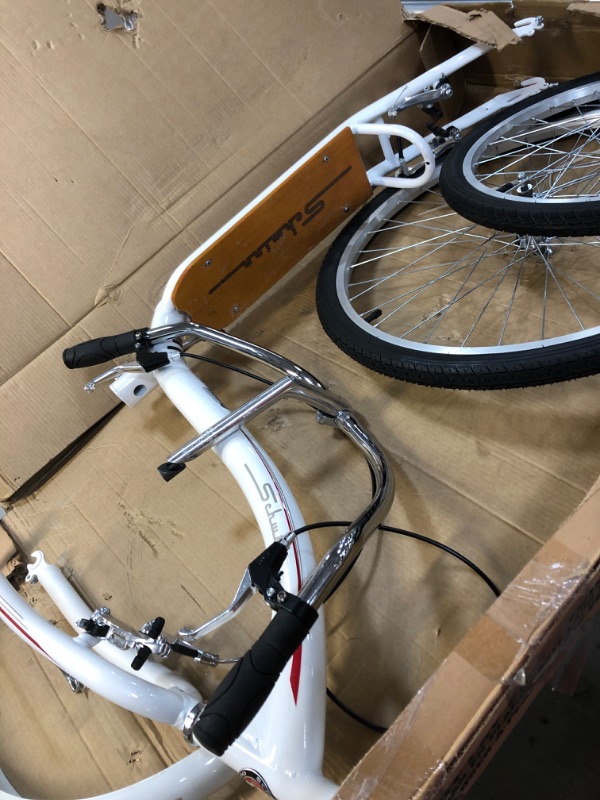 Photo 1 of **HARDWARE INCOMPLETE**
Schwinn Shuffle Adult Scooter, 26-Inch Front Wheel, 20-Inch Rear Wheel, Alloy Linear Pull Brakes, Steel Frame
