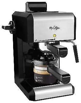 Photo 1 of **MISSING ESPRESSO CUP**
Mr. Coffee® Café 20-Ounce Steam Automatic Espresso and Cappuccino Machine, Silver
