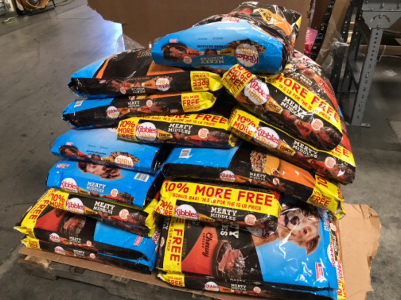 Photo 2 of (PALLET OF 26 BAGS ) EXP DATE: 03/11/2022, NON-REFUNDABLE**
Kibbles 'n Bits Meaty Middles Prime Rib Flavor, Dry Dog Food, 16.5 lb Bag
