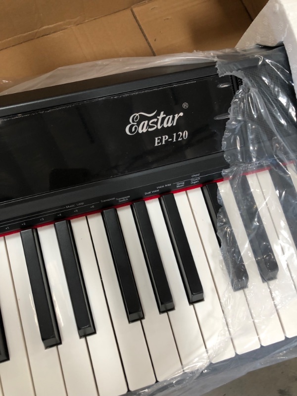 Photo 8 of Eastar EP-120 88-Key Weighted Keyboard Piano with Touch-sensitive screen, Portable Digital Piano with Sustain Pedal, Power Supply for Beginner
