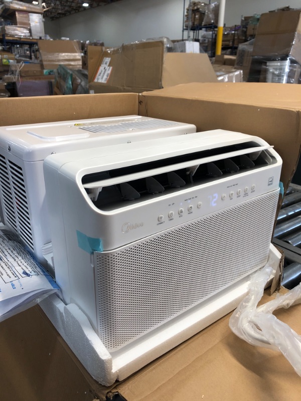 Photo 2 of Midea 8,000 BTU U-Shaped Smart Inverter Window Air Conditioner–Cools up to 350 Sq. Ft., Ultra Quiet with Open Window Flexibility, Works with Alexa/Google Assistant, 35% Energy Savings, Remote Control
