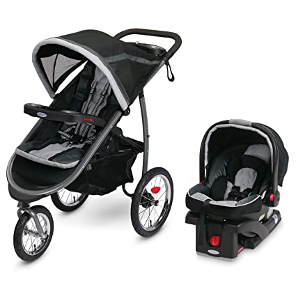 Photo 1 of ***INCOMPLETE** Graco FastAction Fold Jogger Travel System | Includes the FastAction Fold Jogging Stroller and SnugRide 35 Infant Car Seat, Gotham
