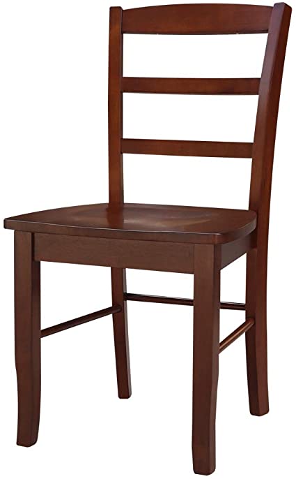 Photo 1 of 2PK-International Concepts Madrid Ladder Back Chair, Espresso
