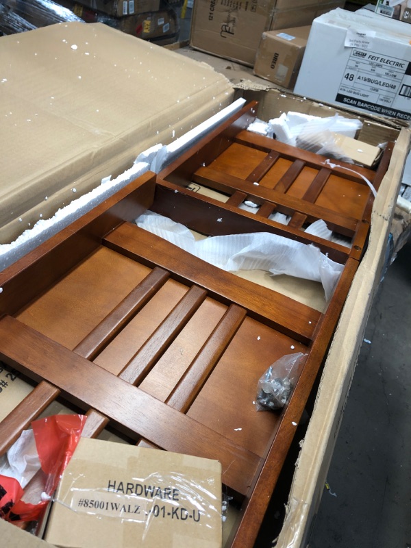 Photo 2 of Linon Home Decor Storage Bench with Short Split Seat Storage, Walnut, 50 inchw x 17 inchd x 25.25 inchh.
