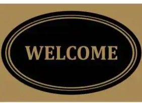 Photo 1 of Mohawk Home Vinyl Back Mat welcome  24 in. x 36 in. Door Mat