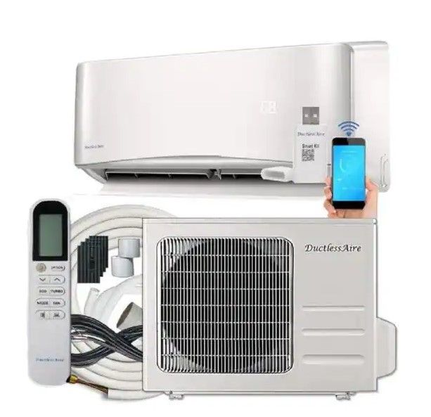 Photo 1 of DuctlessAire 19 SEER 24,000 BTU 2 Ton Ductless Mini Split Air Conditioner with Heat Pump Variable Speed Inverter - 220V