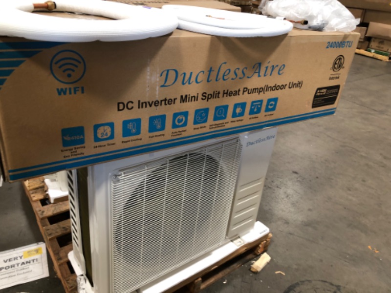 Photo 24 of DuctlessAire 19 SEER 24,000 BTU 2 Ton Ductless Mini Split Air Conditioner with Heat Pump Variable Speed Inverter - 220V