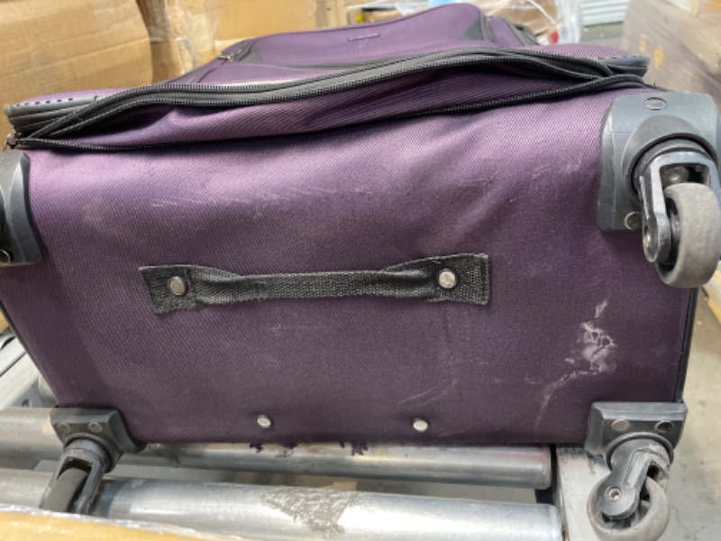 Photo 3 of U.S. Traveler Aviron Bay Expandable Softside Luggage with Spinner Wheels, Purple