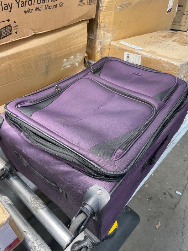 Photo 2 of U.S. Traveler Aviron Bay Expandable Softside Luggage with Spinner Wheels, Purple