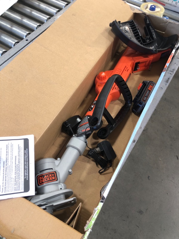 Photo 2 of Black+decker LST300 20-Volt MAX* Lithium String Trimmer & Edger