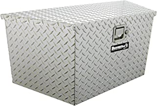 Photo 1 of (DENTED) Buyers Products-1701385 Diamond Tread Aluminum Trailer Tongue Truck Box (18.5x15x49/37 Inch) - Silver