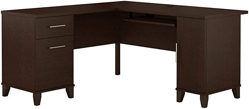 Photo 1 of ***PARTS ONLY*** Bush Furniture Somerset 60W L Shaped Desk with Storage in Mocha Cherry
