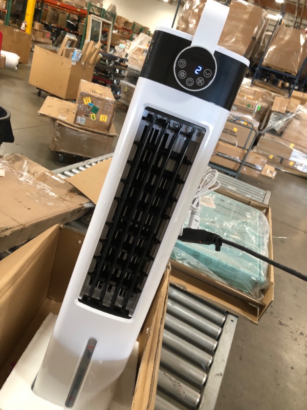 Photo 3 of Uthfy Evaporative Air Cooler, 30" Tower Fan that Blow Cold Air with Remote Control, 3 Speeds, 12H Timer, Oscillating Bladeless Cooling Fans for Bedroom Home Office
