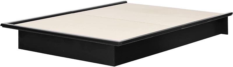 Photo 1 of (DENTED&DAMAGED CORNERS/EDGES) South Shore Step One Platform Bed with Storage, Full 54-Inch, Pure Black
