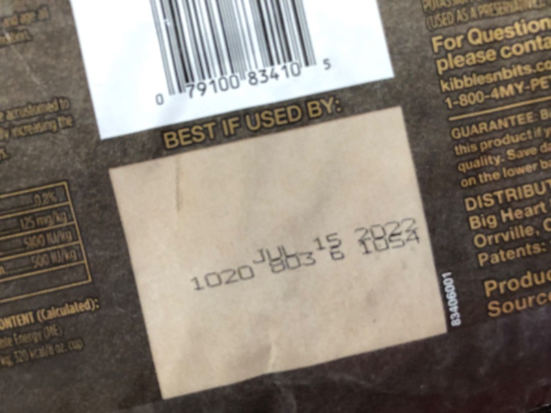 Photo 1 of BB Date: 11Mar22 & 15Jul22; Kibbles 'n Bits Meaty Middles Prime Rib Flavor, Dry Dog Food, 16.5 lb Bag, pack of 2