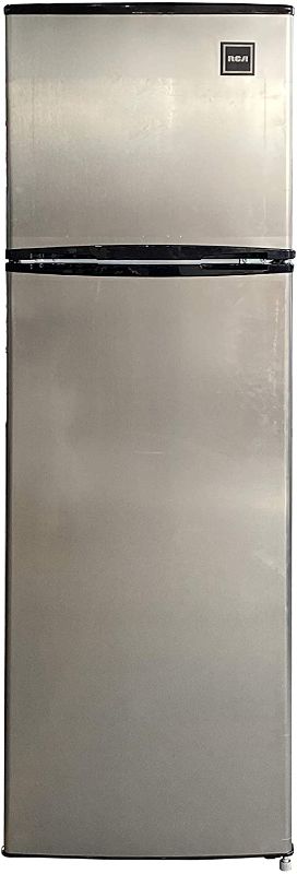 Photo 1 of nonfunctional - RCA RFR1089 2 Door Apartment Top Freezer Refrigerator, 10 cu ft, Stainless
