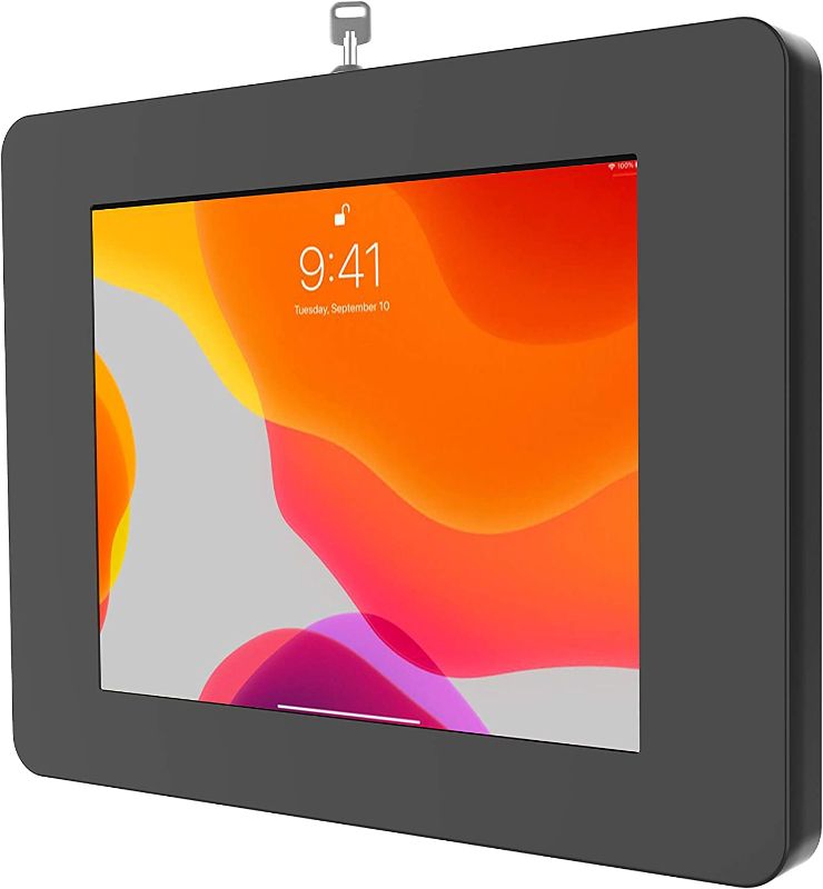 Photo 1 of Locking Wall Mount-CTA Paragon Premium Locking Wall Mount Enclosure for iPad7th/ 8th/ 9th Gen, iPad Air 4, Galaxy Tab, Lenovo Tab 4, Surface Go, Galaxy Tab S5E, Zebra Tablets, AndMore(PAD-PARAW),Black

